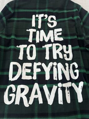Cakeworthy x Wicked Elphaba “It’s Time To Try Defying Gravity” Flannel Shirt